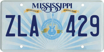 MS license plate ZLA429
