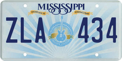 MS license plate ZLA434