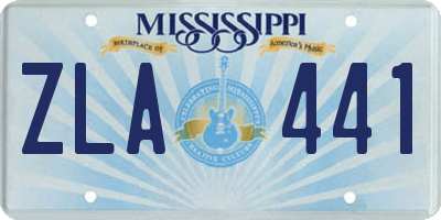 MS license plate ZLA441