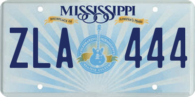 MS license plate ZLA444