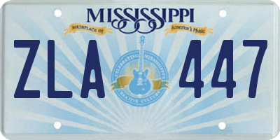 MS license plate ZLA447