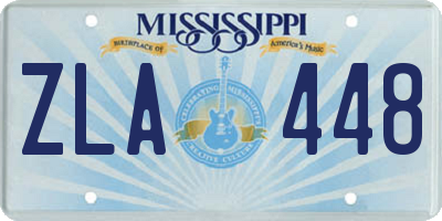 MS license plate ZLA448
