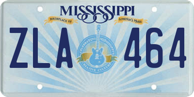 MS license plate ZLA464
