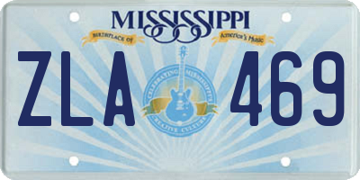 MS license plate ZLA469