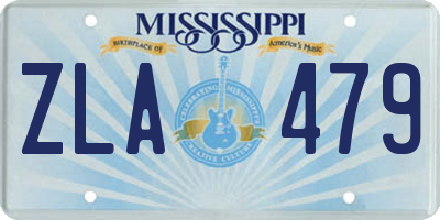 MS license plate ZLA479