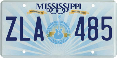 MS license plate ZLA485