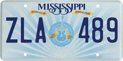 MS license plate ZLA489