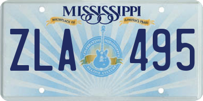MS license plate ZLA495