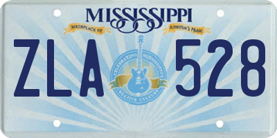 MS license plate ZLA528
