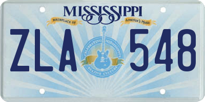 MS license plate ZLA548