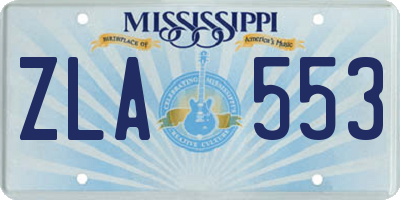 MS license plate ZLA553