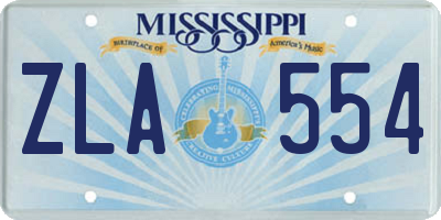 MS license plate ZLA554