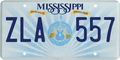 MS license plate ZLA557