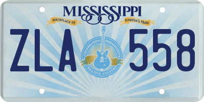 MS license plate ZLA558