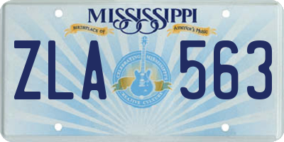 MS license plate ZLA563