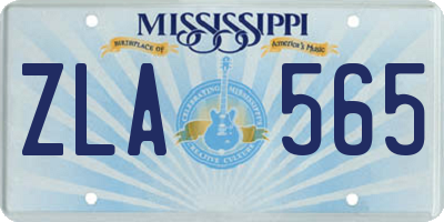 MS license plate ZLA565