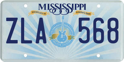 MS license plate ZLA568