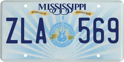 MS license plate ZLA569