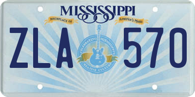 MS license plate ZLA570