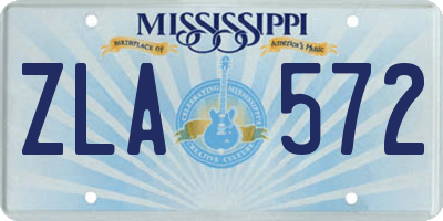 MS license plate ZLA572