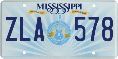 MS license plate ZLA578