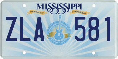 MS license plate ZLA581
