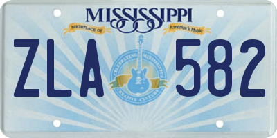 MS license plate ZLA582