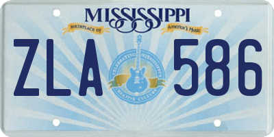 MS license plate ZLA586