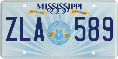 MS license plate ZLA589