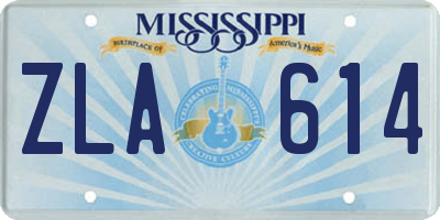 MS license plate ZLA614