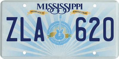 MS license plate ZLA620
