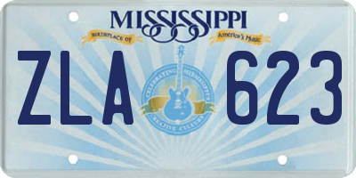 MS license plate ZLA623