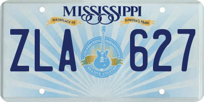 MS license plate ZLA627