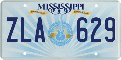 MS license plate ZLA629