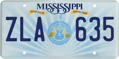 MS license plate ZLA635