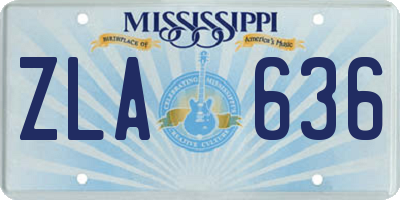 MS license plate ZLA636