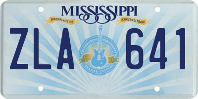 MS license plate ZLA641