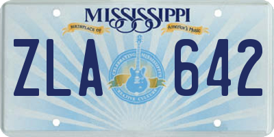 MS license plate ZLA642