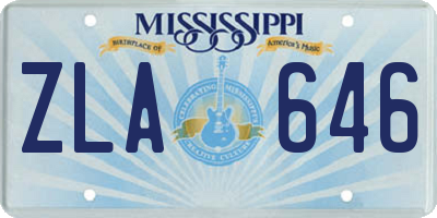 MS license plate ZLA646