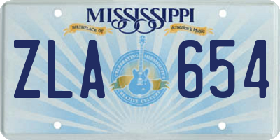 MS license plate ZLA654