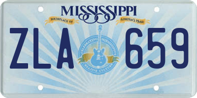 MS license plate ZLA659