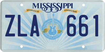 MS license plate ZLA661
