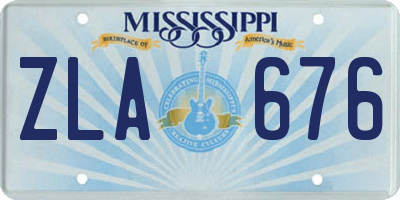 MS license plate ZLA676