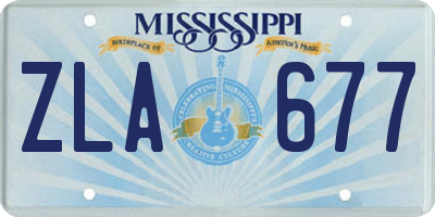 MS license plate ZLA677
