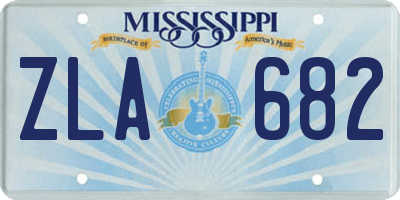 MS license plate ZLA682