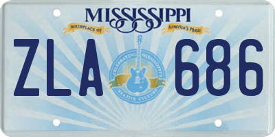 MS license plate ZLA686