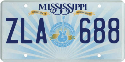 MS license plate ZLA688