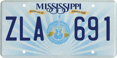 MS license plate ZLA691