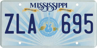 MS license plate ZLA695