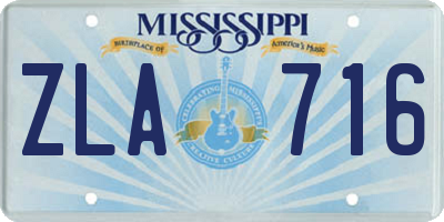 MS license plate ZLA716